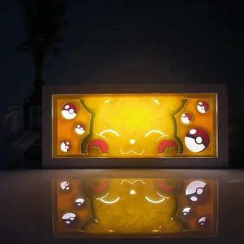 Pokemon Pikachu Gengar LED éjszakai fény rajzfilm anime éjjeli lámpa hálószoba hangulatvilágítás asztali dekorációs modell gyerek ajándék