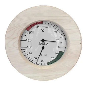 Fa hőmérő Higrométer analóg fából (nyír, éger vagy nyárfa.- Noble szauna kiegészítők készlet