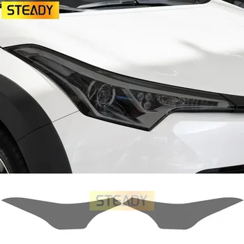 2 db autó fényszóró védőfólia első lámpa átlátszó füstös fekete TPU matrica Toyota CHR 2018-on GR Sport 2021 2022