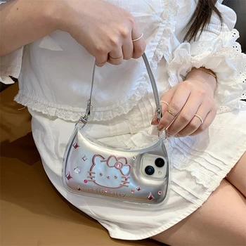 Hello Kitty Pu kézitáska telefontok iPhone 14-hez 13 12 11 Pro Max X Xs Max Se2 Se3 8 7 Plus aranyos rajzfilm anime divat hátsó borító
