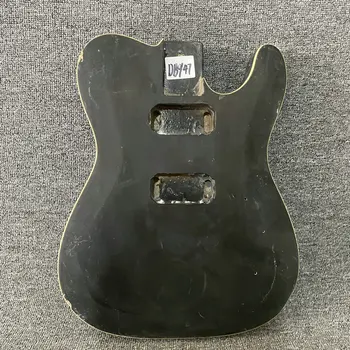 DB947 Jobb kezes telegitár fekete színű befejezetlen TL gitártest 2 Humbucker hangszedők Egyedi hidak és tremolo sérülésekkel