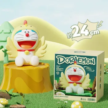 Új 24 cm-es anime Doraemon Kawaii akciófigura modell játékok Kék kövér asztali aranyos kollekció babák Aranyos ajándékok születésnapi ajándékokhoz
