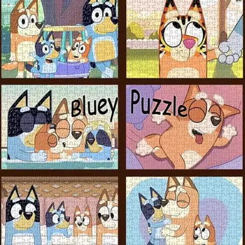Bluey Toys rajzfilm anime puzzle ünnepi ajándék oktatási játék dobozos puzzle 1000 darab felnőtteknek alkalmas Gyermekek jávorszarvas ajándékok