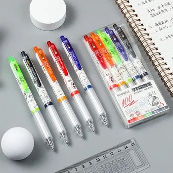 5 db/készlet Creative Simple 0,5 mm-es színes gél tollak Fekete tinta Diákok írás Festészet Iskola Kawaii Írószer kellékek