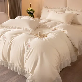 Hangulatos őszi ágynemű szett - paplanhuzattal, felszerelt lepedővel és lapos lepedőkkel - puha és kényelmes