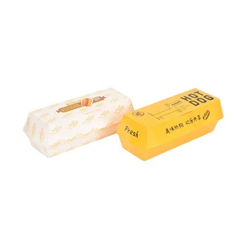 Testreszabott termékGyári ár újrahasznosított kartonpapír gyorséttermi hot dog csomagolódoboz eladó