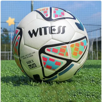 Felnőtt ifjúsági focilabda Kiváló minőségű Standard méret 4 Méret 5 PU Bőr ragasztó Varrat nélküli futball Kültéri sporteszközök