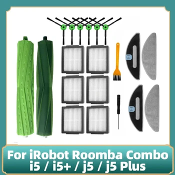 Tartozékok Irobothoz Roomba Combo I5 / I5+ / J5 / J5 + Robotporszívó Fő oldalkefe Hepa szűrő felmosó párnák