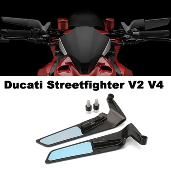 Ducati Streetfighter V4 motorkerékpár kiegészítőkhöz Streetfighter V2 S 2020-2023 CNC alumínium visszapillantó tükrök kék tükröződésmentes
