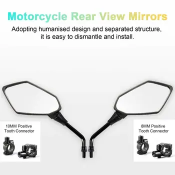  motorkerékpár tükör Elkülönített szerkezet tükör motorkerékpár visszapillantó tükrök elektromos kerékpár robogó reflektor konzol a biztonságos