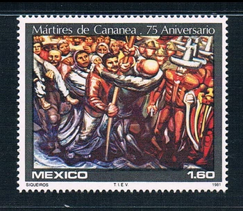 1Db/készlet New Mexico Post bélyeg 1981 Festmény 75 éves az ágyúmunkások sztrájkbélyegei MNH