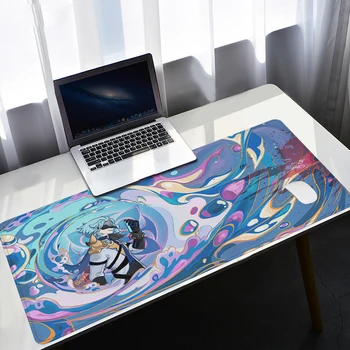 XL Egérpadok Genshin Impact irodai számítógép asztali szőnyeg egérszőnyeg gamer billentyűzet szőnyeg varrott szélű egérpad pc játék kiegészítő