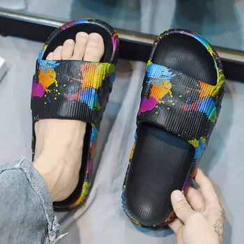 Márka eredeti papucs Kiváló minőségű EVA szandál csúszásgátló platform cipő Szülő-gyermek puha talpú cipő Színes nyári strandcipő