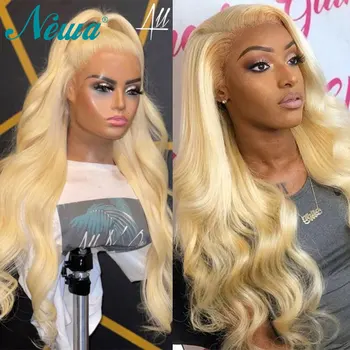 Newa Hair Blonde 613 Csipke elülső paróka átlátszó ragasztó nélküli 613 Csipke elülső emberi haj paróka nőknek Brazil haj parókák akciósan