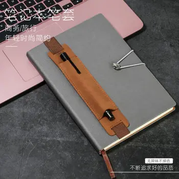 Vintage PU bőr ceruzatartó Könyv notebook rugalmas gumiszalag csatos toll Csipesz hordozható tolltartó Üzleti irodai kellékek