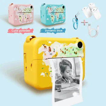 Azonnali nyomtatású fényképezőgép gyerekeknek, karácsonyi születésnapi ajándékok HD digitális videokamerák kisgyermekek számára, hordozható játék