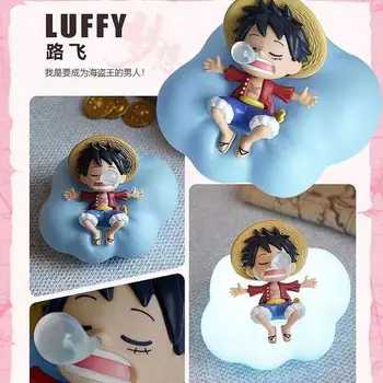 Anime One Piece Luffy Zoro Nami Sanji éjszakai fény figura lámpa puha fény hálószoba éjjeli led fény szoba gyermek játékok ajándékok