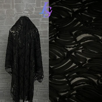 Hálós szövet Fekete Cheongsam ruhatervező Nagykereskedelmi ruha ruházati varráshoz A méter szerint DIY poliészter anyag