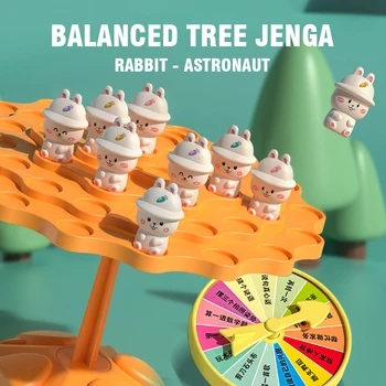 Montessori Balance Tree Gyerek játék Oktatás Szülő-gyermek interaktív asztali Szellemi játékok Vicces társasjáték Gyermek ajándék