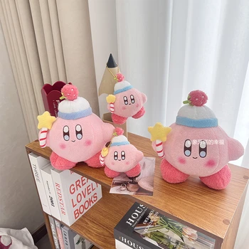 Aranyos Kirby plüss játék puha ölelni töltött anime Kirby baba ölelés plüssök táska medál kulcstartó karácsonyi ajándékok lánygyermeknek