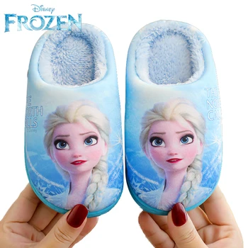 ÚJ Disney fagyasztott gyermek pamut papucs Princess Elsa téli meleg gyermek papucs gyerekek Baby Girls Flats cipő méret 24-35