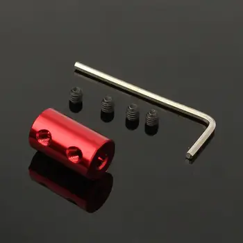 2PCS alumíniumötvözet 12x20mm tengelykapcsoló piros tengelykapcsoló hatszögletű csavarkulccsal és csavarokkal Motorcsatlakozó
