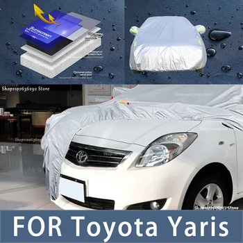Toyota Yaris kültéri védelemhez Teljes autótakarók Hótakaró Napernyő Vízálló Porálló Külső autó kiegészítők