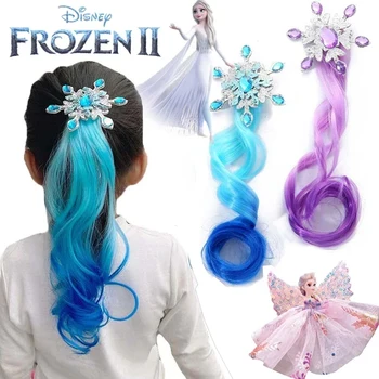 Disney Frozen hercegnő gyerek haj kiegészítők rajzfilm Elsa hercegnő haj kiegészítők fonott hajkötél Barrette gyermek ajándékok