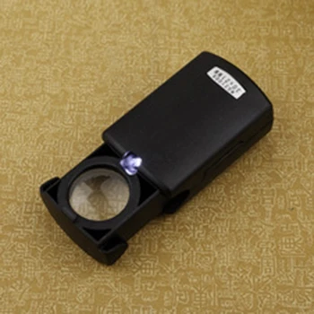 Hordozható üveg 30X húzós ékszernagyító Mini zsebüveg mikroszkóp Nagyító optikai lencse
