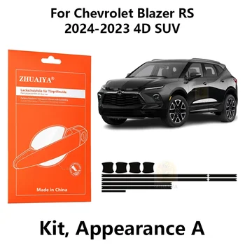 ZHUAIYA ajtóélvédők Kilincs csésze festékvédő fólia TPU PPF Chevrolet Blazer RS 2024-2019 4D SUV autós asszektúrákhoz