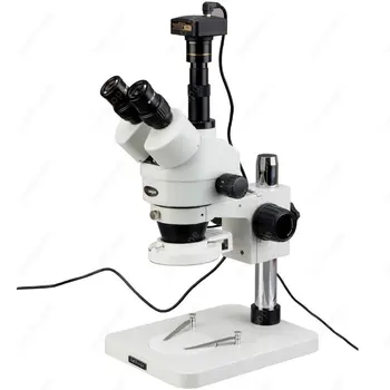 144-LED sztereó mikroszkóp--AmScope kellékek 3.5X-90X 144-LED zoom sztereó mikroszkóp áramkör forrasztás + 5MP digitális fényképezőgép