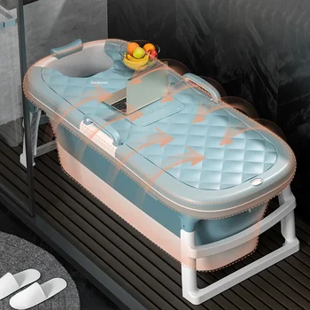 Egyszerű háztartási hordó Hordozható fürdőkádak Felnőtt összecsukható fürdőkád Műanyag kád Teljes testfürdő hordókád