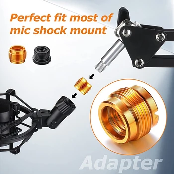 4Pcs mikrofon klip csavarok Menetadapter átalakító átalakító anya adapter mikrofon mikrofon csavaros anya kapocs