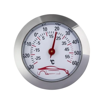 Mini hőmérő 43 mm-es kerek hőmérsékletmérő -30 - 60 ° C hőmérsékletmérő A0KF