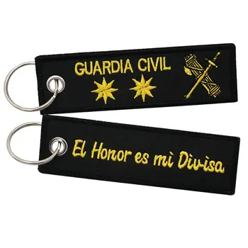 Guardia Civil hímzett kulcstartó kulcstartóval