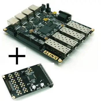 XILINX Artix- FPGA Development Board A7 XC7A100T 4 Ethernet 4 SFP VGA RS232 ALINX márka (fpga kártya + 16 bit 200KSPS AD modul)