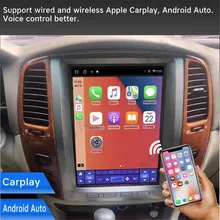 Autó Android 13 multimédiás videolejátszó LEXUS LX470 Toyota Land cruiser 100 2001 VX Bluetooth sztereó GPS CarPlay fejegység