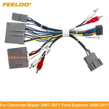 FEELDO autó 16pin Audio kábelköteg Canbus dobozzal Chevrolet Blazer Ford Explorer sztereó telepítő kábel adapter