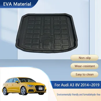 Autó hátsó csomagtartó szőnyegek Audi A3 8V ferdehátú 2014 2015 2016 2017 2018 2019 vízálló párna csomagtartó szőnyeg EVA burkolat autós kiegészítők