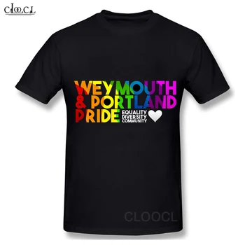 CLOOCL Pamut alkalmi póló Pride Egyenlőség Sokszínűség Közösségi nyomtatás Fekete ingek Rövid ujjú Harajuku nyári felső póló