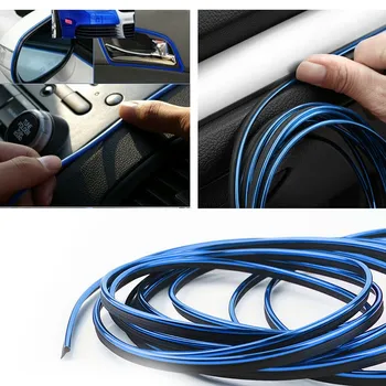 Dekoratív szalag élhézag vonal galvanizáló kék belső fröccsöntés köret PVC műanyag + galvanizáló univerzális