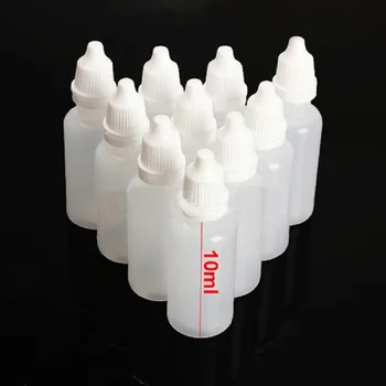 5ml 10ml 15m 20ml 30ml 50ml 100ml fehér műanyag folyékony palackok Összenyomható szemcseppentő palackok Folyékony dropperek üres palack