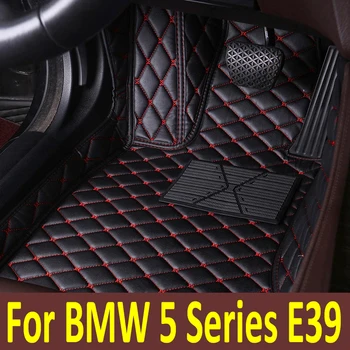 Egyéni 5 üléses autós padlószőnyegek BMW 5-ös sorozathoz E39 1995-2004 E60 F10 G30 2017-2022 Év Belső részletek Autós kiegészítők szőnyeg