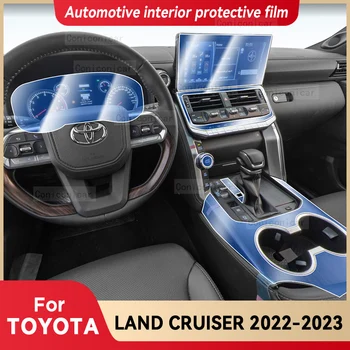 A TOYOTA LAND CRUISER 2022 2023 sebességváltó panel műszerfalához navigáció Autóipari belső védőfólia TPU karcmentes