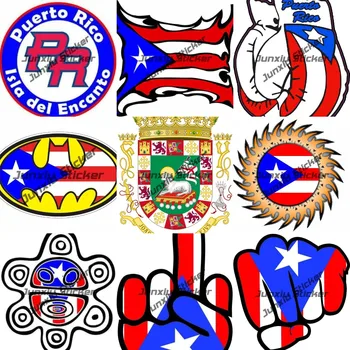 Puerto RICO matrica Puerto Ricó-i zászló Bikini lány matricák Puerto Ricó-i zászló matrica Isla del Encanto pickups teherautó matrica Refit hajó