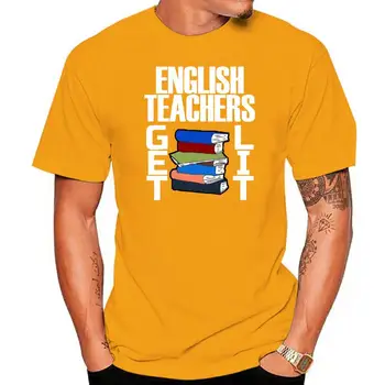 Tanári ajándék Angol tanárok Get Lit póló Designs póló O-nyak Family Loose Kényelmes nyári menő ing