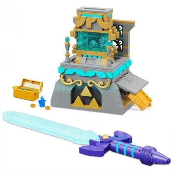 Világító mester kard építőelemek készlet építőelem legenda Híres játékok Micro Hyrule kastély összeszerelése játékok gyerekeknek Ajándékok