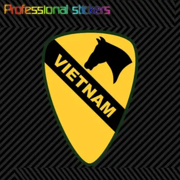 1. lovasság vietnami pajzs matrica vinil vietnami logó katonai állatorvos veterán matricák autókhoz, kerékpárokhoz, laptopokhoz, motokhoz