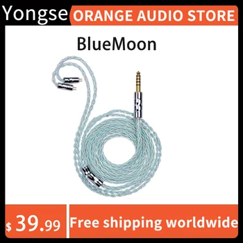 Yongse BlueMoon 5N ezüst 6N réz ezüst fülhallgató frissítő kábel 0.78 MP145 Melody CVJ Assassin
