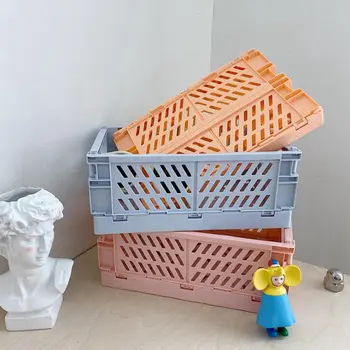 Összecsukható tárolódoboz Műanyag levélpapír rendszerező Kosár Konténer otthoni kis dolgokhoz Kozmetikai otthoni iroda